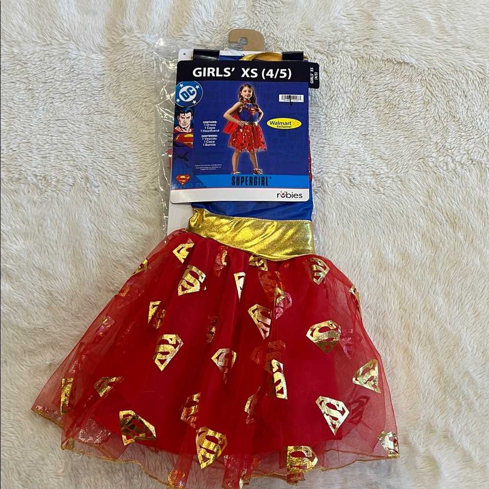 Supergirl Superman Costume dress XS 4-5